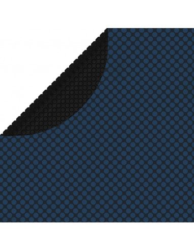 Pellicola Galleggiante Solare PE per Piscina 250 cm Nero e Blu