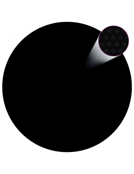 Pellicola Galleggiante Solare PE per Piscina 417 cm Nero e Blu