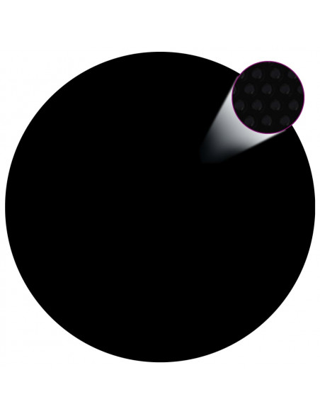 Pellicola Galleggiante Solare PE per Piscina 527 cm Nero e Blu