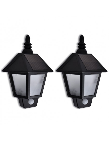 Lampada Solare da Parete con Sensore di Movimento 2 pz