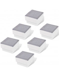 Faretti LED da Incasso 6 pz 100x100x68 mm 2