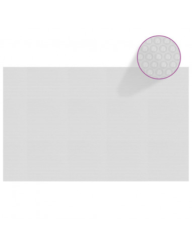 Pellicola Galleggiante Solare PE Piscina 260x160 cm Grigia