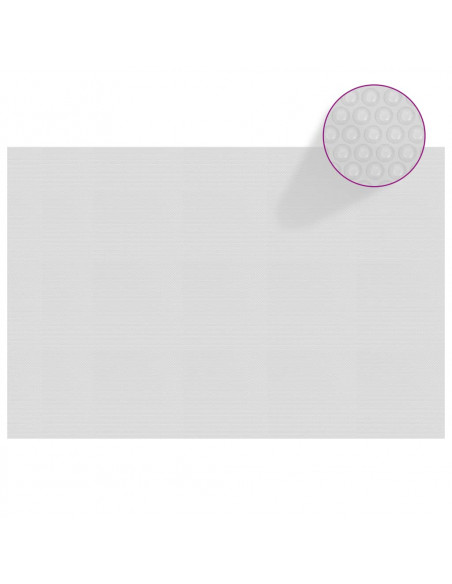 Pellicola Galleggiante Solare PE Piscina 300x200 cm Grigia