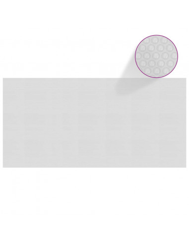 Pellicola Galleggiante Solare PE Piscina 450x220 cm Grigia
