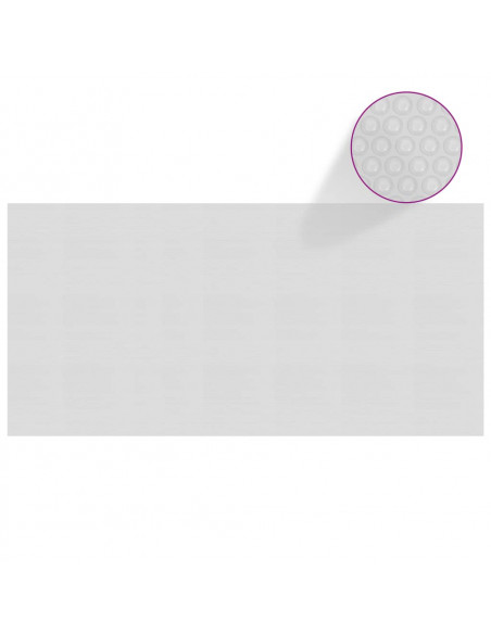 Pellicola Galleggiante Solare PE Piscina 450x220 cm Grigia