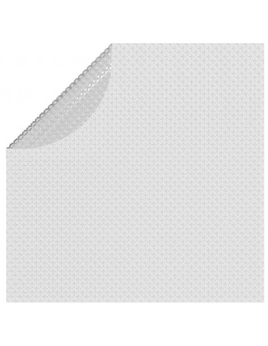 Pellicola Galleggiante Solare PE Piscina 381 cm Grigia