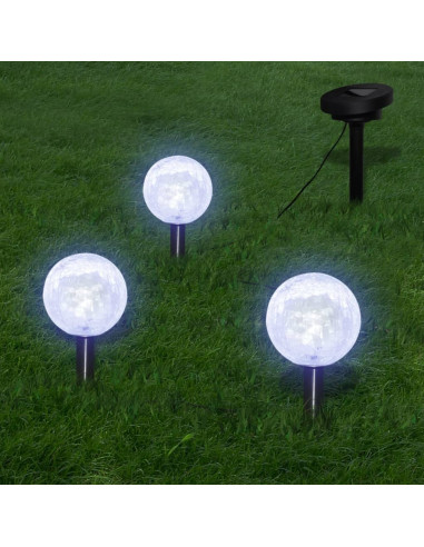 Lampade LED da Giardino 6 pz con Picchetti e Pannelli Solari
