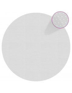 Pellicola Galleggiante Solare PE Piscina 527 cm Grigia 2