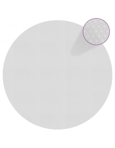 Pellicola Galleggiante Solare PE Piscina 527 cm Grigia