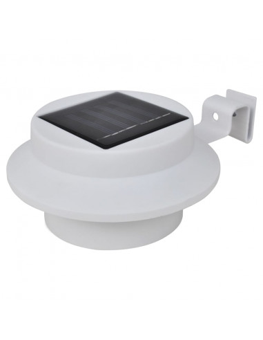 Lampade Solari da Esterno per Recinzioni 12 pz LED Bianco