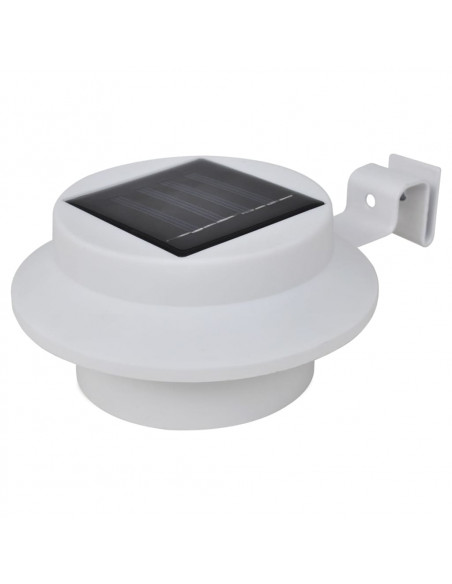 Lampade Solari da Esterno per Recinzioni 12 pz LED Bianco
