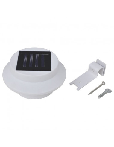 Lampade Solari da Esterno per Recinzioni 12 pz LED Bianco