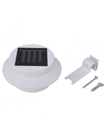 Lampade Solari da Esterno per Recinzioni 12 pz LED Bianco