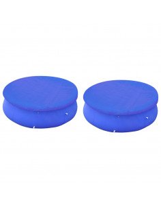 Teli di Copertura 2pz per Piscina Fuoriterra Rotonda 360-367cm 2