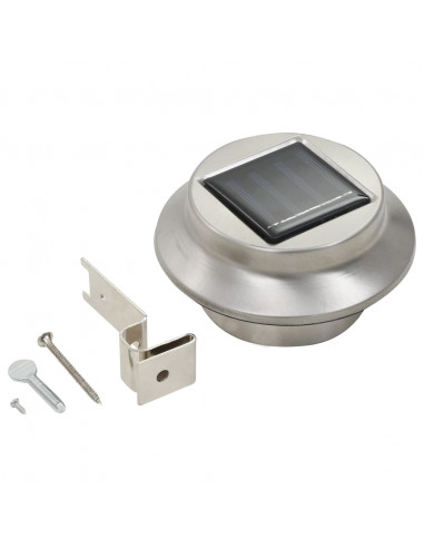 Lampade Solari da Esterno 12 pz LED Rotonde 12 cm Bianche