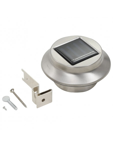 Lampade Solari da Esterno 12 pz LED Rotonde 12 cm Bianche
