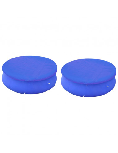 Teli di Copertura 2 pz per Piscina Fuoriterra Rotonda 450-457cm