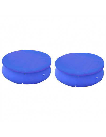 Teli di Copertura 2 pz per Piscina Fuoriterra Rotonda 450-457cm