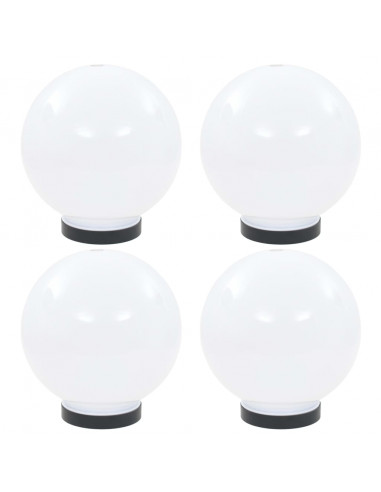 Set Lampade a LED Sferiche 4 pz 20 cm in PMMA