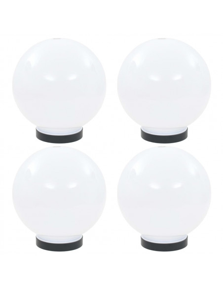 Set Lampade a LED Sferiche 4 pz 20 cm in PMMA