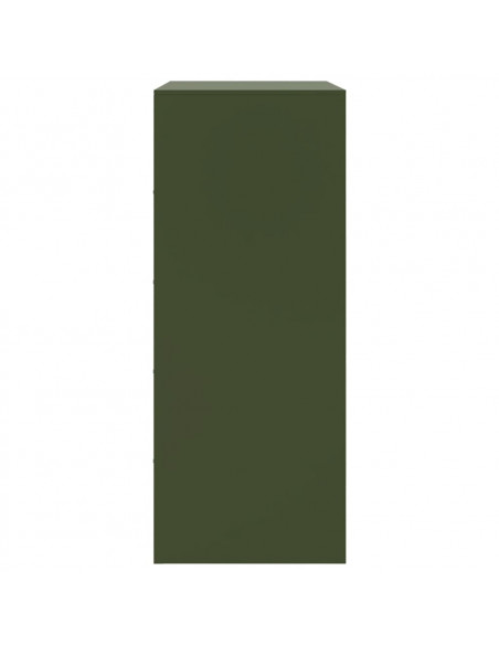 Credenza Verde Oliva 67x39x95 cm in Acciaio