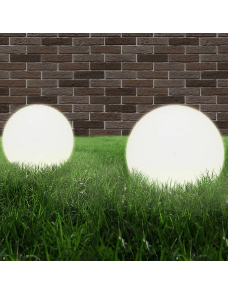 Set Lampade a LED Sferiche 4 pz 40 cm in PMMA