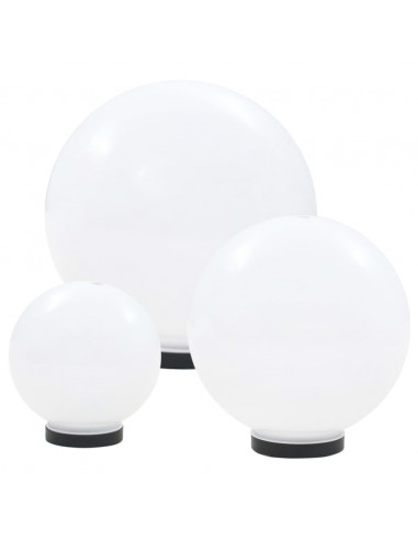 Set Lampade a LED Sferiche 6 pz 20/30/40 cm in PMMA