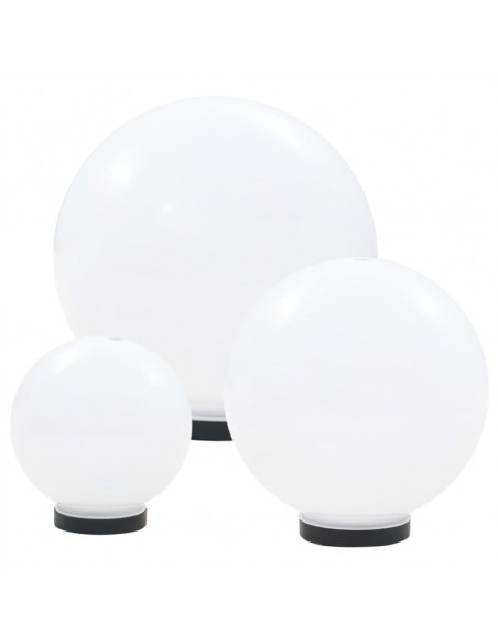 Set Lampade a LED Sferiche 6 pz 20/30/40 cm in PMMA