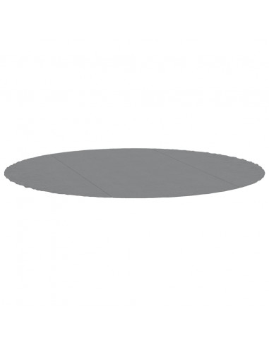 Telo Sotto Piscina Grigio Chiaro Ø366 cm Geotessile Poliestere