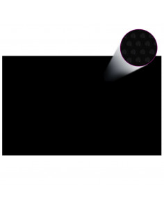 Pellicola Galleggiante Solare PE Piscina 800x500 cm Nero e Blu 2