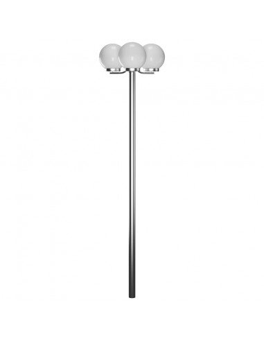 Lampione da Giardino con 3 Lampade 220 cm