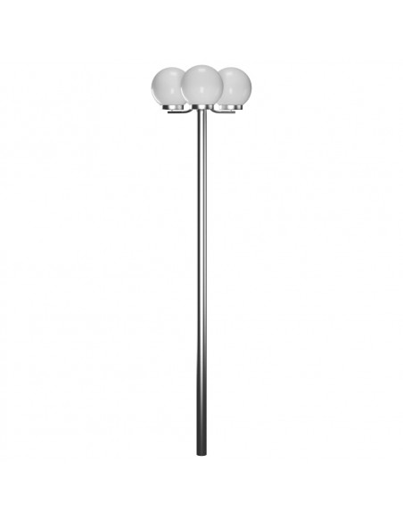 Lampione da Giardino con 3 Lampade 220 cm