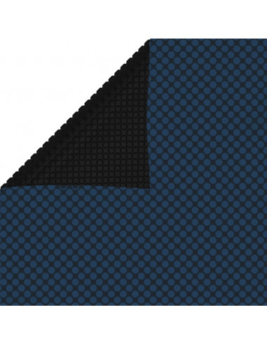 Pellicola Galleggiante Solare PE Piscina 500x300 cm Nero e Blu