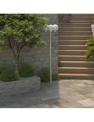 Lampione da Giardino con 3 Lampade 220 cm