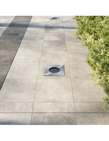 Faretti a Incasso per Esterno Set 3 pz Quadrati