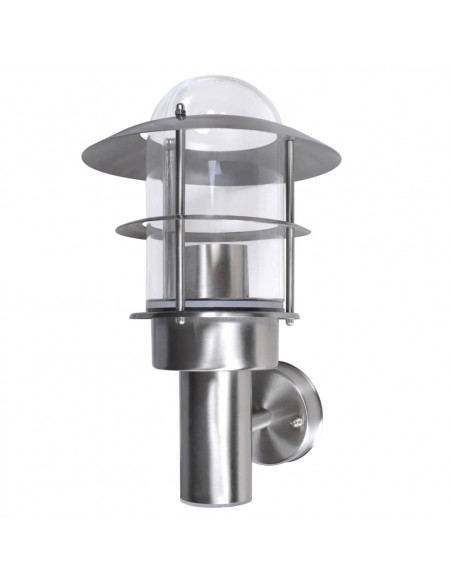 Lampada a parete da giardino patio acciaio inox da interno ed esterno