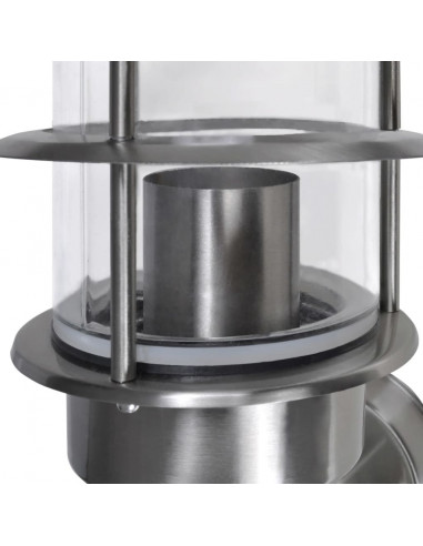 Lampada a parete da giardino patio acciaio inox da interno ed esterno