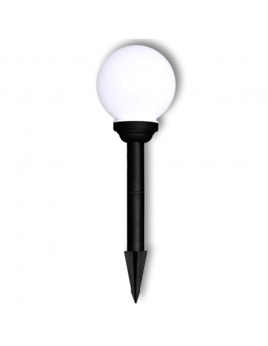 Lampioni Solari LED Giardino 4 pz Rotondi 15 cm con Picchetto