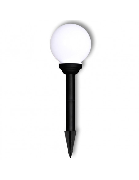Lampioni Solari LED Giardino 4 pz Rotondi 15 cm con Picchetto