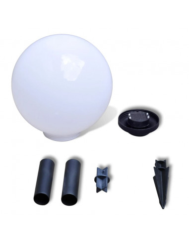 Lampione Solare a LED da Giardino 2 pz 30 cm con Picchetto