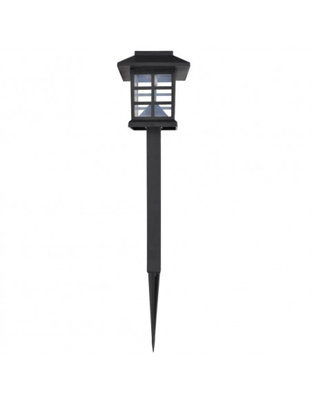 Luce esterna Lampada solare a LED 12 pz con spuntone 8,6 x 8,6 x 38 cm
