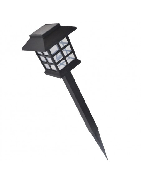 Luce esterna Lampada solare a LED 12 pz con spuntone 8,6 x 8,6 x 38 cm