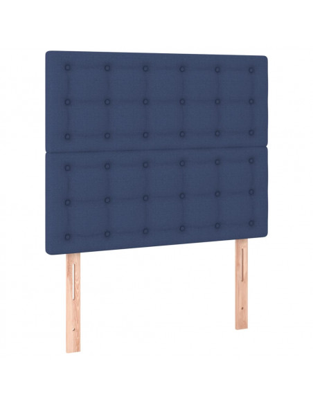 Giroletto con Testiera Blu 120x200 cm in Tessuto