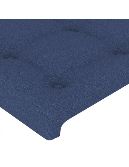 Giroletto con Testiera Blu 120x200 cm in Tessuto