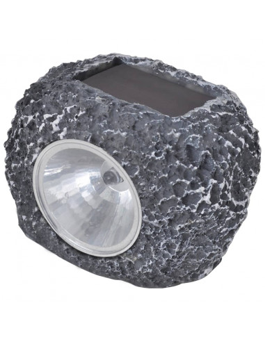 Outdoor Faretti Solari con LED Forma Pietra 12 pz