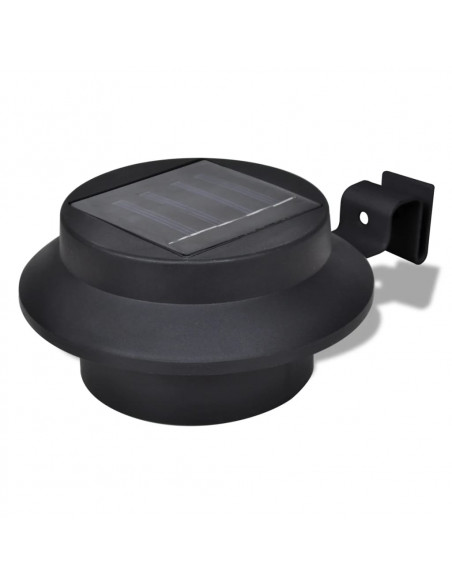 Lampade Solari 6 pz Luci per Recinzioni Nere