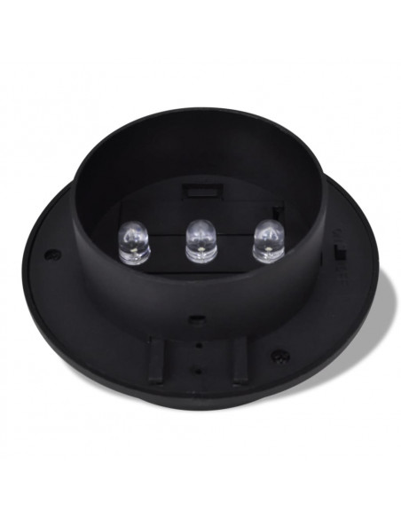 Lampade Solari 6 pz Luci per Recinzioni Nere
