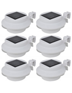 Esterno Lampada solare Set 6 pezzi Recinzione luce bianca 2