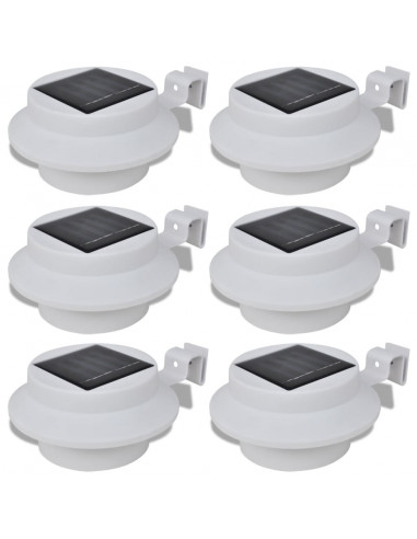 Esterno Lampada solare Set 6 pezzi Recinzione luce bianca