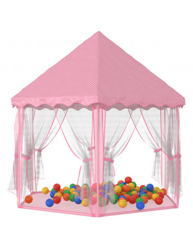 Tenda da Gioco Principessa con 250 Palline 133x140 cm Rosa